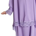 thumbnail image 6 of IDOPIP Kids Girls Abaya Muslim Full Cover Lace Hijab Dress 2pcs Kaftan Dubai Islamic Prayer Dress, 6 of 8