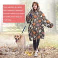 thumbnail image 5 of Halloween Pumpkin Candy Gray Wearable Blanket Hoodie, Flannel Oversized Sweatshirt Blanket with Sleeves & with Sleeves & Pockets, Comfort Gifts Ideas for Wife Son Mom Husband Daughter, 5 of 6