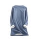 thumbnail image 5 of Sudadera de lana gruesa a la moda con estampado navideño para mujer, ropa interior cálida de terciopelo con cuello redondo Pompotops gfhjh11093, 5 of 5