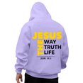 thumbnail image 2 of Christian Hoodies for Men 2025 The Jesus Way Truth Life Hoodie Hooded Sweatshirt with Pocket Pullover Mens Hoodies, 2 of 6
