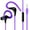 Purple, variant on Naierhg Wired Headset Shock-proof 3.5mm Ear Hook Student Surround Gaming Earbud Waterproof Practical for Fitness