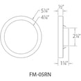 thumbnail image 2 of WAC Lighting Round 5" 1-Light 3500K Energy Star Aluminum Flush Mount in Nickel, 2 of 4
