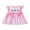 Pink, variant on BemeyourBBs Toddler Baby Girls Football Dress Outfit 6 12 18 24 Months 2 3 4 Years Baby Girl Summer Plaid Gingham Dress Soccer Embroidered Fly Sleeve Bow Decor Casual Dress