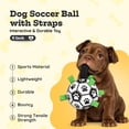 thumbnail image 2 of Pelota de fútbol para perro AASPIRE PETS de 15 cm de PU con correas, 2 of 9