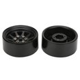 thumbnail image 1 of RC Beadlock Wheel Rims, 2pcs Wheel Tires Set Alloy Beadlock Wheel Rims Accessory Fit for  -4 1/10 RC Crawler Car, 1 of 8