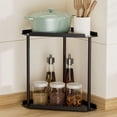 thumbnail image 3 of Two Tier Vanity Organizer and Bathroom Counter Shelf for Kitchen Dresser Metal Storage Tray Corner Shelf -Purpose Rack Durable Countertop Organizer for Home Use, 3 of 7