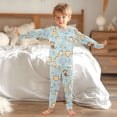 thumbnail image 6 of Monkey Elephant Giraffe Pattern Cotton Pajamas 2 Piece Set Sleepwear Soft and Comfortable Homewear Nightwear, 6 of 7