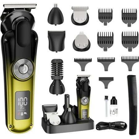 Beard Trimmer, 18 Piece All-in-One Mens Grooming Kit and Hair Clipper, Nose, Ear,Body and Face, Electric Razor