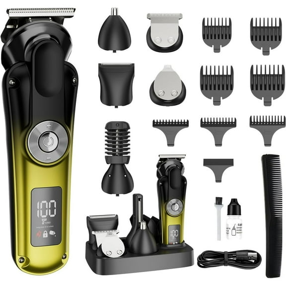 Beard Trimmer, 18 Piece All-in-One Mens Grooming Kit and Hair Clipper, Nose, Ear,Body and Face, Electric Razor