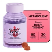 Lemme Tone Metabolism Gummies, Apple Cider Vinegar, Clinically Studied Chromium, B12, Ginger, Promote Lean Body Mass, Watermelon Apple Flavor (60 Gummies)