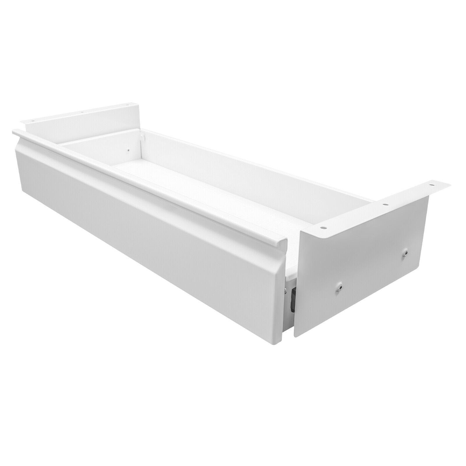 White Space Saver Sliding Under Desk Storage Drawer Pull-out Drawer for Sit Stand Work