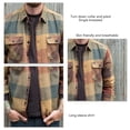 thumbnail image 3 of Man Plaid Shirt Casual Comfortable Fashionable Colorful Breathable Long Sleeve Shirt for Working Dating Colorful XXL, 3 of 4