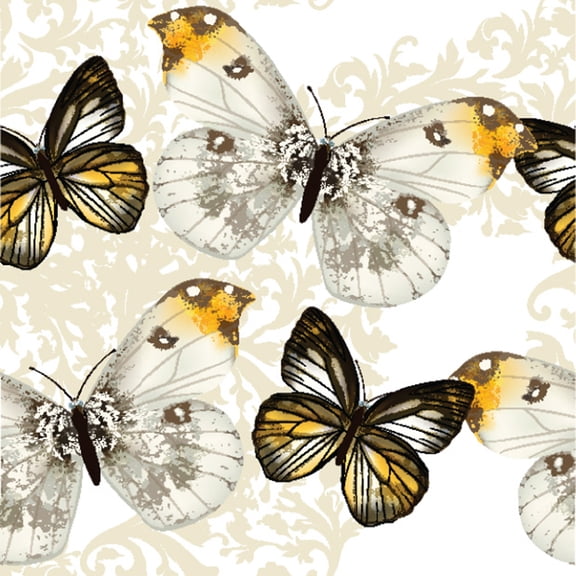 Multicolor Butterflies Removable Wallpaper 10'L x 24''W