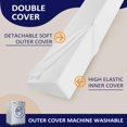 thumbnail image 3 of Almohada cuña Downluxe tamaño King para cabecera, blanca, 3 of 7
