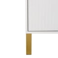 thumbnail image 2 of White sideboard with gold metal legs and marble - sticker tabletop for light luxury kitchen look, 2 of 7