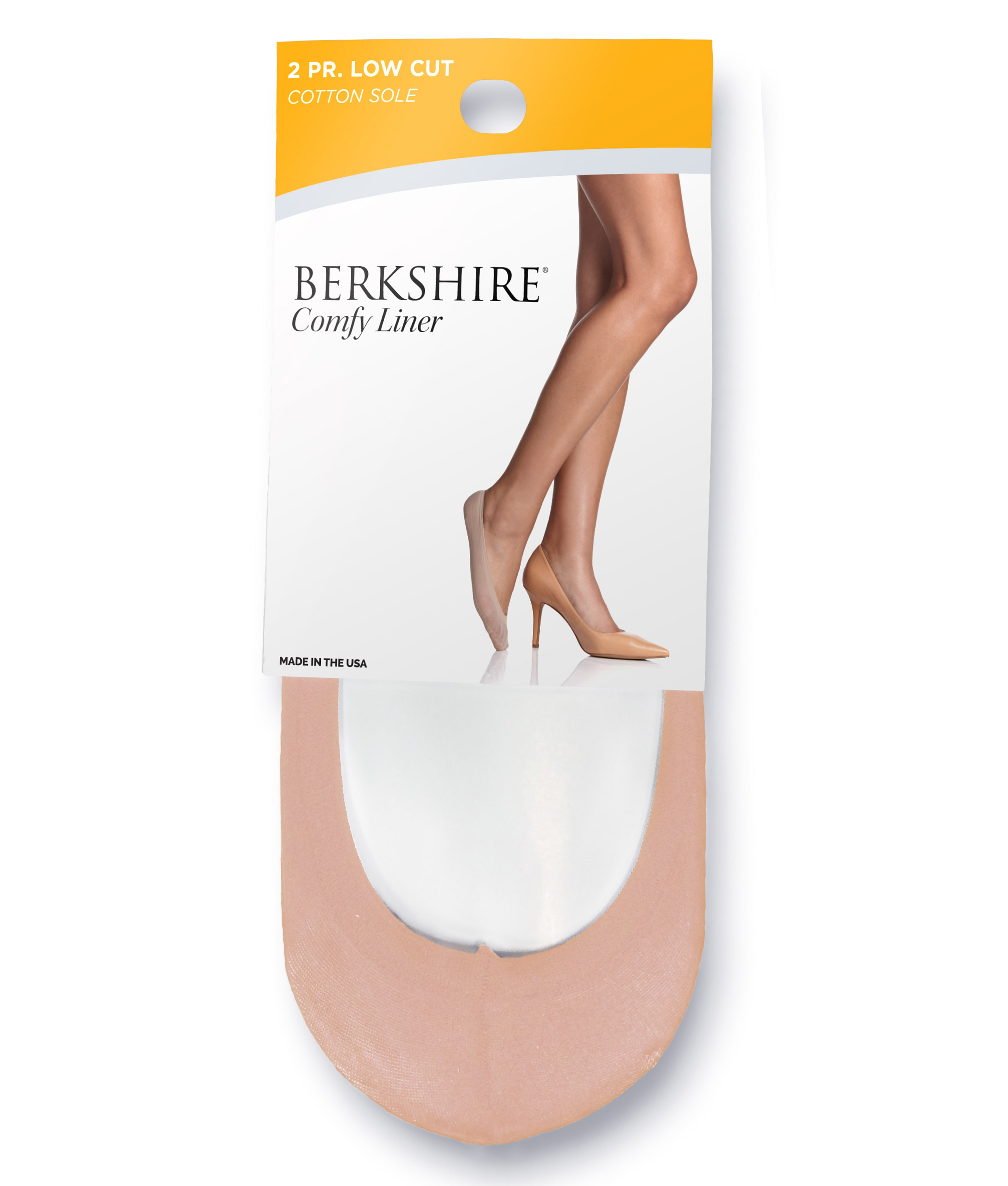 Berkshire Womens Comfy Cuff Cotton Shoe Liners 2Pack Style5110