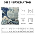 thumbnail image 5 of Creowell Great Wave Throw Pillow Case Kanagawa Japanese Traditional Oriental Sea Waves Natural Pillow Covers Decorative Pillow Cover  White, 5 of 5