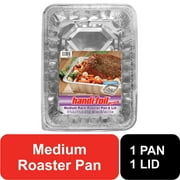 Handi-Foil Large Aluminum Roaster Pan Medium with Lid, 1 Count