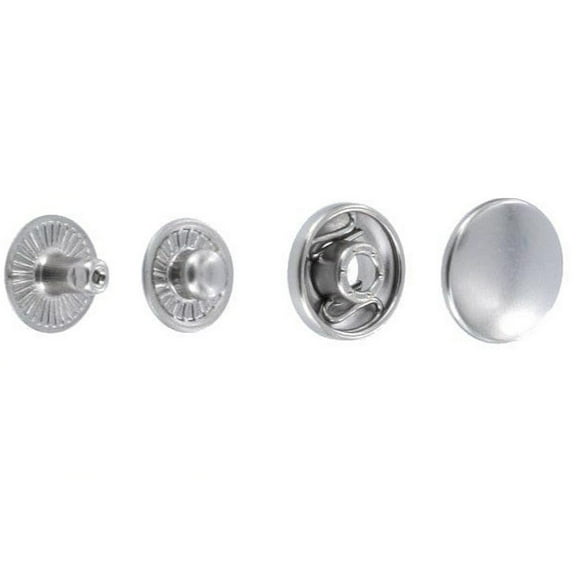 Glove Snap Fasteners, Nickel Plate, Solid Brass (100 per bag)