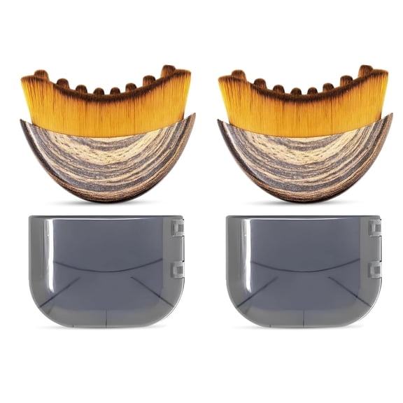 TAVENE 2Pcs Lymphatic Contour Face Brush for Facial Massage, Rejuvenating & Depuffing - Manual Gua Sha Alternative for Jawline Lifting, Eye Bags, Double Chin & Neck Care