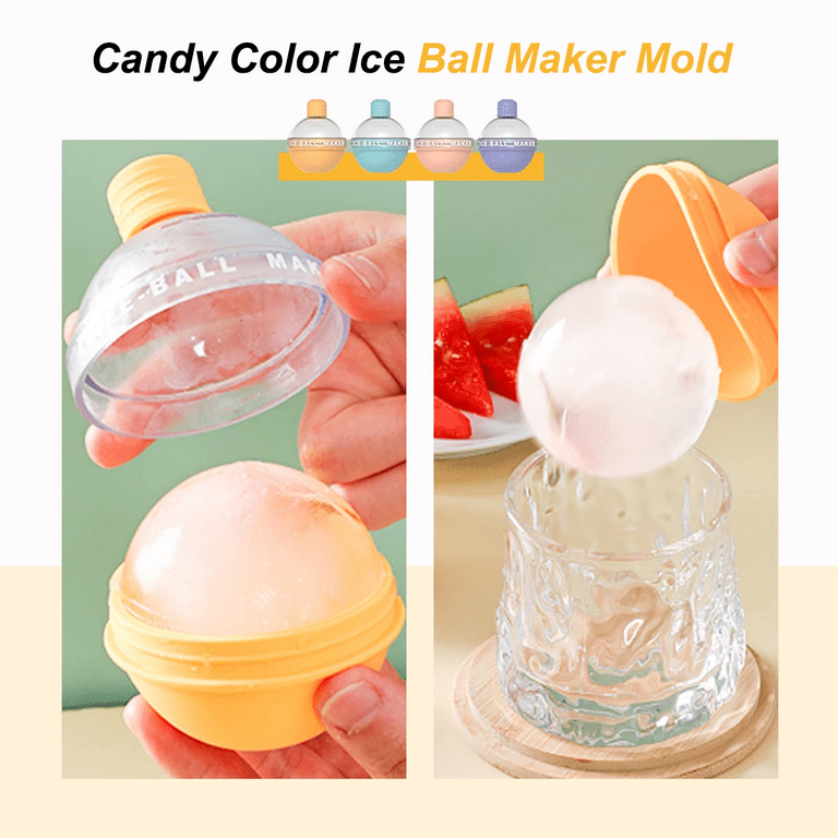 Round Ball Ice Cube Trays, Plastic Ice Cream Moulds