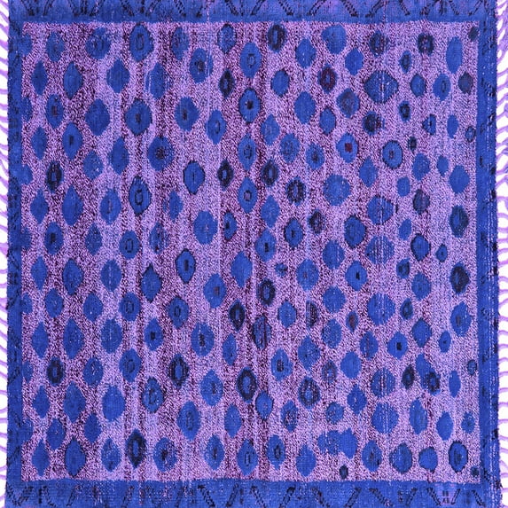 Ahgly Company Indoor Square Abstract Purple Modern Area Rugs, 5' Square