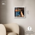 thumbnail image 4 of Cat Navy Shopping Bag Shadowbox Print Fashion Wall Art by Art Remedy, White Frame, 16 x 16, 4 of 5