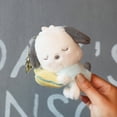 thumbnail image 2 of LLavero de Hello Kitty Sanrio Melody Kuromi, llaveros de felpa, colgante de pompón Cinnamoroll, Purin, juguetes para niños, regalos, 2 of 5