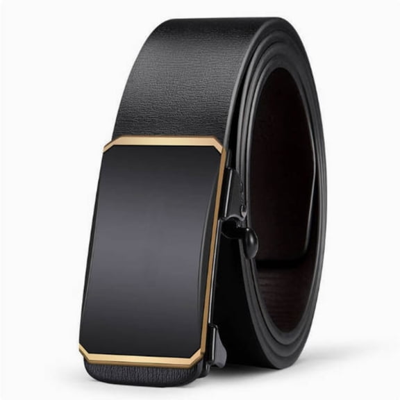 Axiiglly Mens Ratchet Belts Adjustable Automatic Buckle Business Casual Black Belt