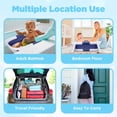 thumbnail image 3 of Prociv Foldable Baby Bathtub for Infants to Toddler,Portable Travel Bathtub Multifunctional Bathtub with Drain Hole, Baby Bathtub for Newborn 0-36 Month Gray (with Net), 3 of 8