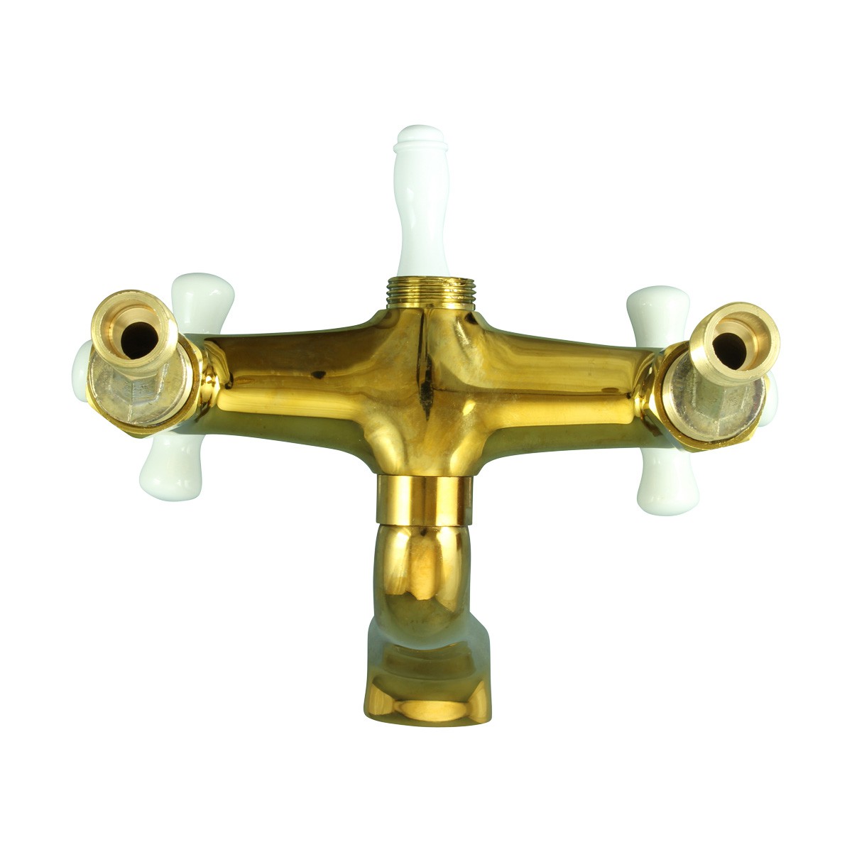 Part PVD Brass Cross Handle Porcelain Tub Faucet Bathroom Tap bathtub| Renovators Supply