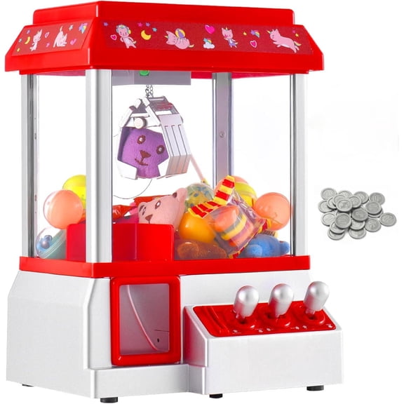 Claw Machine for Kids Toy Mini Claw Machine Candy Grabber Prize Dispenser Vending Machine Arcade Game Machines for Home Party Christmas Birthday Gifts Cool Girl Toys
