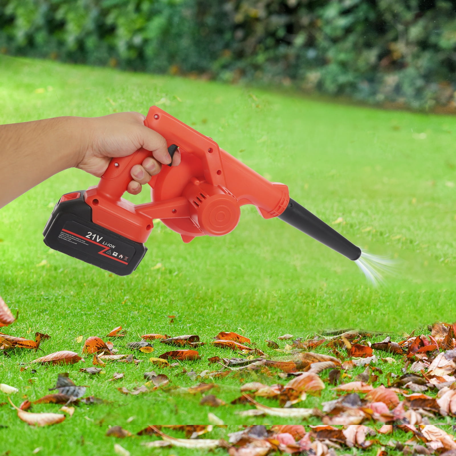 ChicHomey 800W  Cordless Electric Leaf Blower,3000mAh Battery,2-in-1 Blower & Suction,Electric Leaf Blower for  Yard & Patio Cleaning