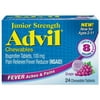 Advil Chewable Tablets Junior Strength 100 mg, Grape 24 ea (Pack of 2)
