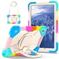 thumbnail image 2 of Heavy Duty Shockproof Case for Samsung Galaxy Tab A11,Anti drop silicone+PC Layer Protective Case 360 ° Rotating Square Handle Stand With Shoulder Strap,Colorful,For Galaxy Tab A11, 2 of 8