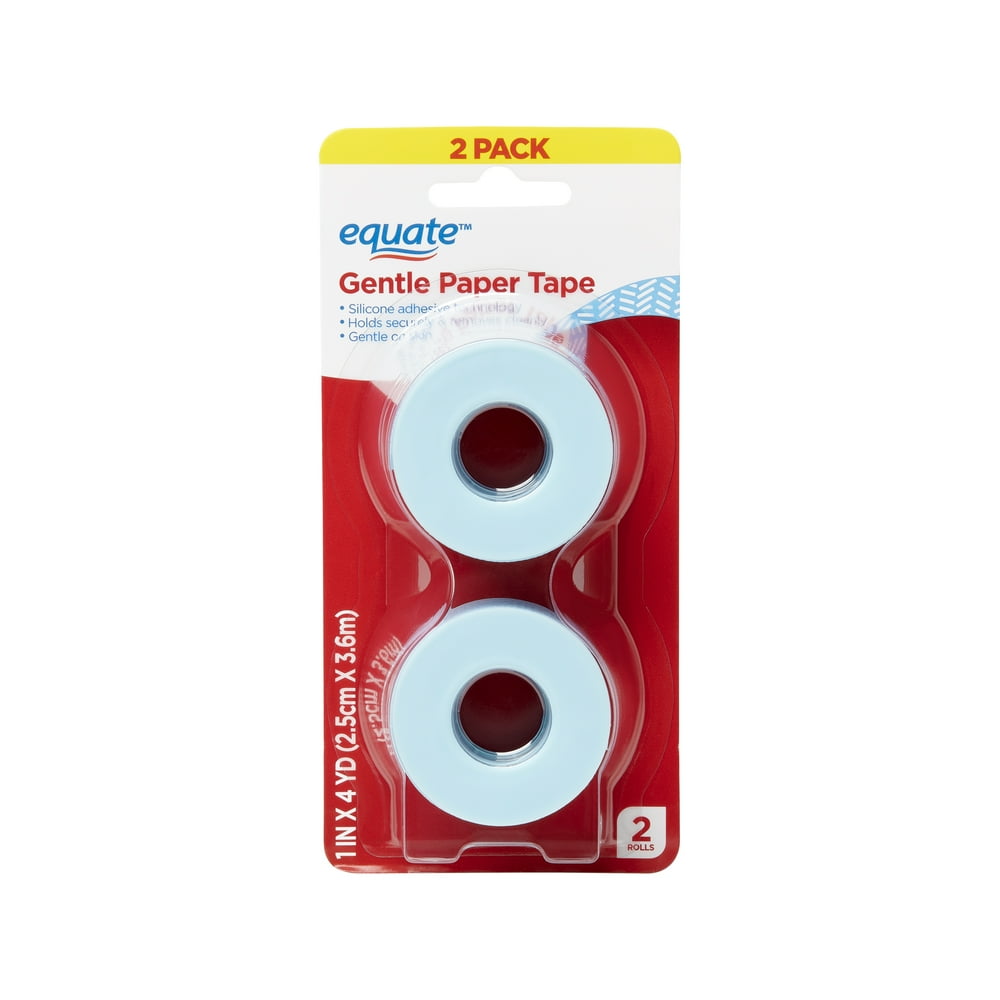 Equate Gentle Paper Tape, 1" x 4 yd, 2 Count