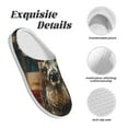 thumbnail image 5 of KLL American Flag Deer Art Pattern Adult Unisex Cozy Slippers,Fuzzy Slip-on Slippers TPR Sole Slippers Comfort Plush Home Footwear for Indoor & Outdoor-46/47, 5 of 7