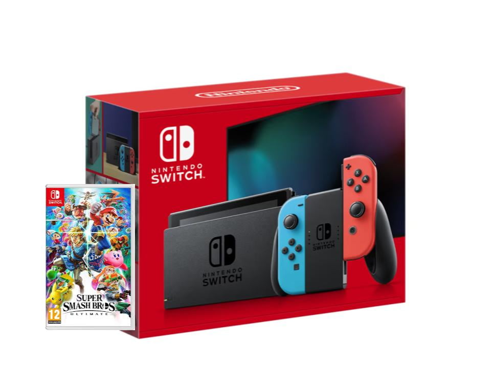 Nintendo Switch Bundle with Super Smash Bros Ultimate Game (JP Console)