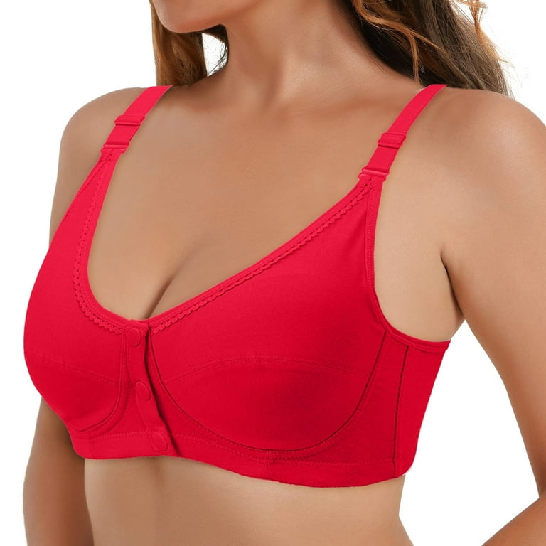 Vedolay  Lingerie For Women Naughty Sex Wireless Bra Pack, Full  Coverage, Leopard Satin, Wirefree Plus-Size Bra,Red 100 