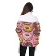 thumbnail image 4 of FORMRS Womens Scarf Winter Soft Long Big Warm Shawls Wrap Tassel Scarves, Cute Doughnuts Pattern, 4 of 9