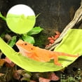 thumbnail image 6 of Unique Bargains Bearded Dragon Hammock Lizard Hammock with Suction Cups and Hooks Bearded Dragon Tank Accessories Reptile Lounger for Chameleon Geckos 1 Set Fluorescent Yellow, 6 of 7