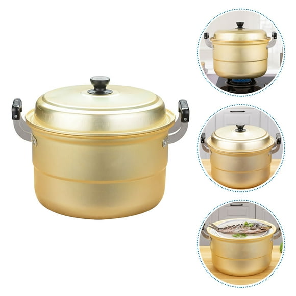 BESTYASH Steaming Pots for Cooking Steamer Cooker Pot Aluminum for Home Users 1Pcs
