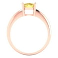 thumbnail image 4 of Clara Pucci 14K Rose Gold 1.5ct Yellow Solitaire Ring for Women, 4 of 7