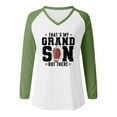 thumbnail image 3 of MKLEKYY Hauts de Concert pour Femmes Chandails en Molleton Légers Décontractés à Col Rond Manches Longues Imprimé Graphique de Football T-Shirt, 3 of 3