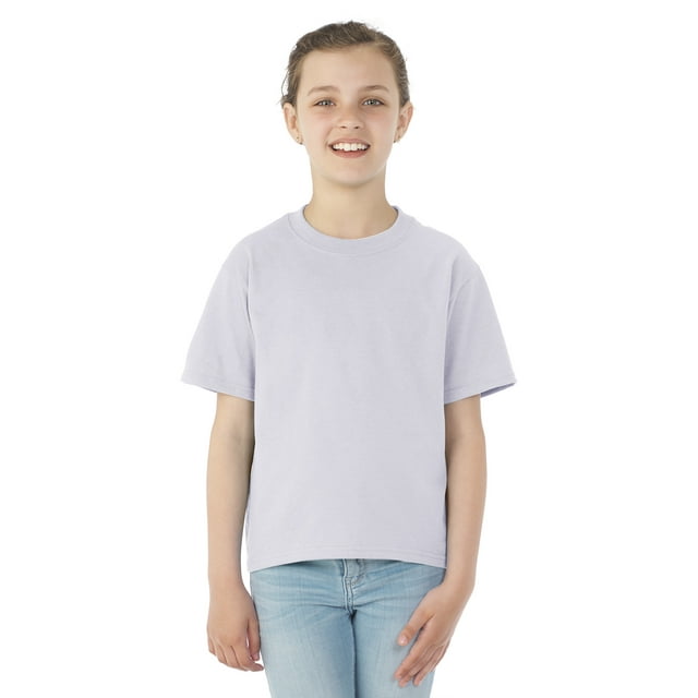 Jerzees T-Shirt à Manches Courtes Col Ras du Cou Youth DRI-POWER Active, m, Argent