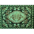 thumbnail image 1 of Ahgly Company Indoor Rectangle Medallion Turquoise Blue French Area Rugs, 8' x 12', 1 of 4