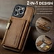 thumbnail image 3 of 2 In 1 Detachable Magnetic Leather Wallet Phone Case For iPhone 15 14 13 12 11 Pro Max Plus Zipper Card Slot Pocket Holder Cover, 3 of 4