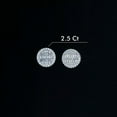 thumbnail image 3 of "Men’s Solid Sterling Silver Iced CZ Hip Hop Round Baguette Stud Earrings – Stylish & Bold", 3 of 4