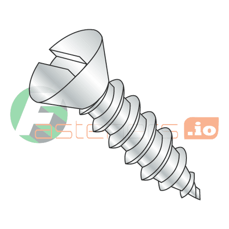 

#6 x 1 Type AB Self-Tapping Screws / Slotted / Oval Head / Steel / Zinc (Quantity: 9 000 pcs)