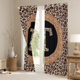 thumbnail image 3 of Feelyou Brown Initial T Curtains Pack of 2 (42x84 Each), Cheetah Print Curtains Blackout, 3 of 6